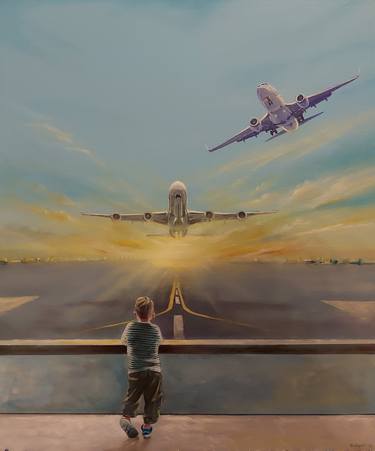 Print of Fine Art Airplane Paintings by Dalibor Vuckovic