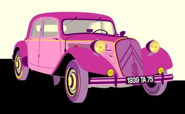Print of Pop Art Automobile Mixed Media by Nissan Leviathan