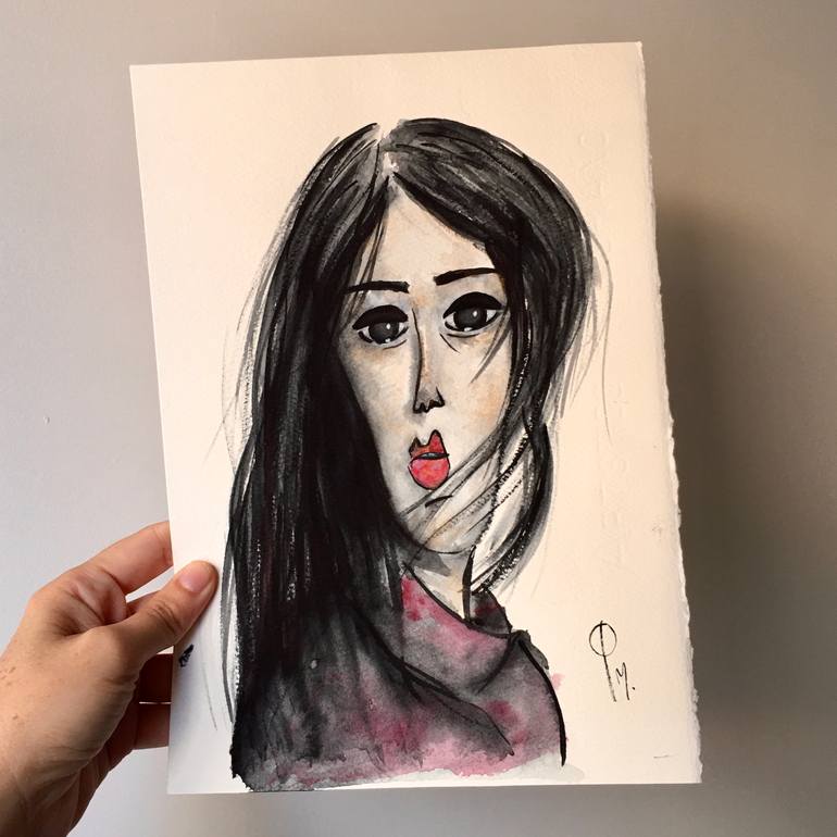 Original Conceptual Women Painting by Pamela G Rodríguez De La Vega