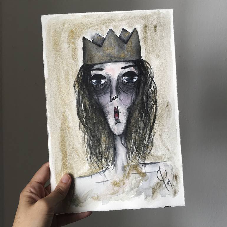 Original Modernism People Painting by Pamela G Rodríguez De La Vega