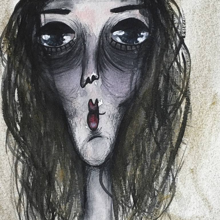 Original Modernism People Painting by Pamela G Rodríguez De La Vega