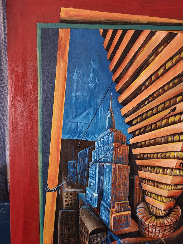 Original Architecture Painting by Godfrey sserugunda