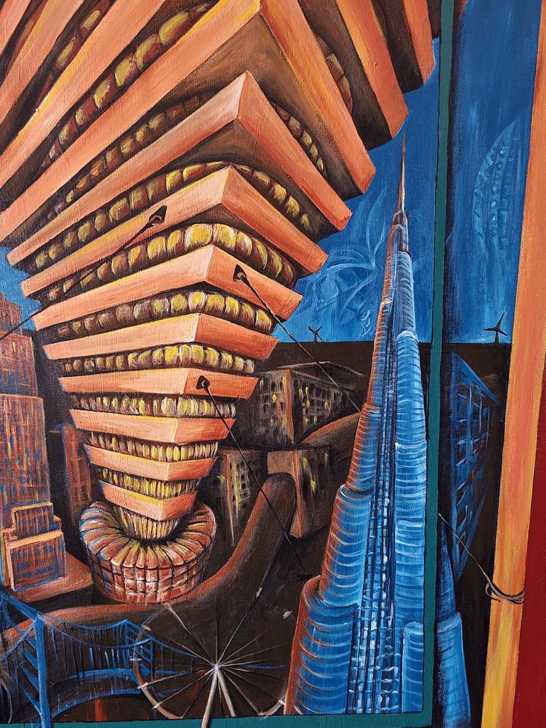 Original Architecture Painting by Godfrey sserugunda