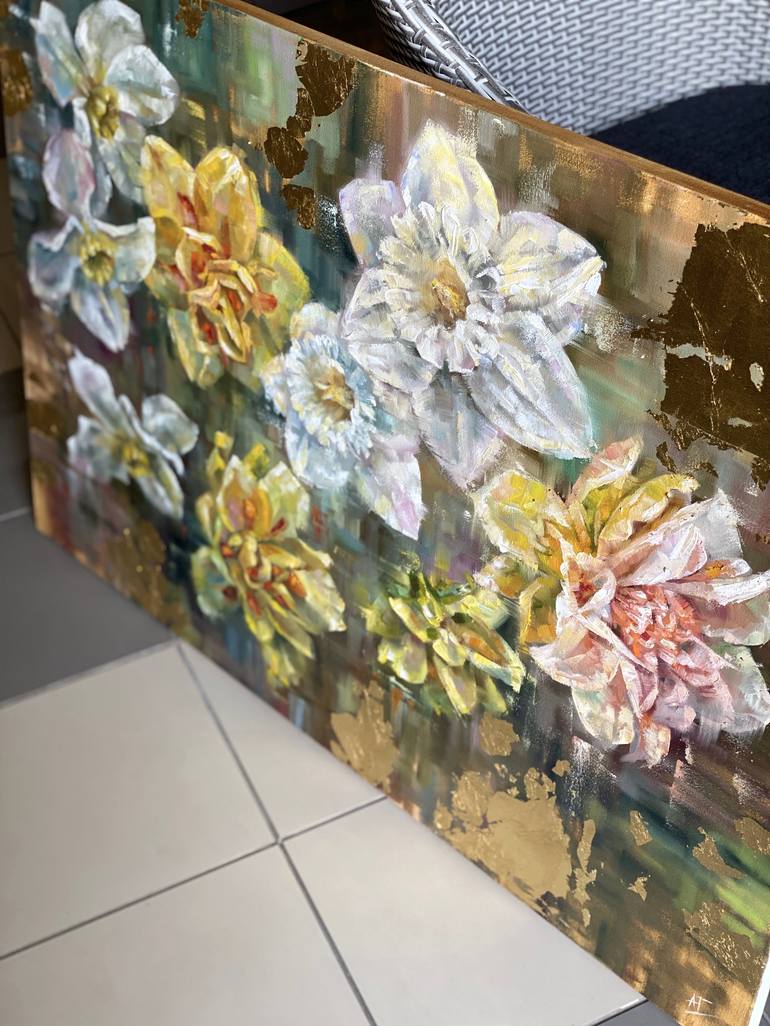 Original Expressionism Floral Painting by Anastasiia Huseynova