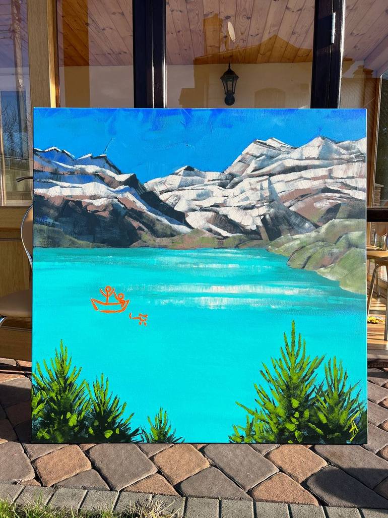 Original Conceptual Landscape Painting by Anastasiia Huseynova