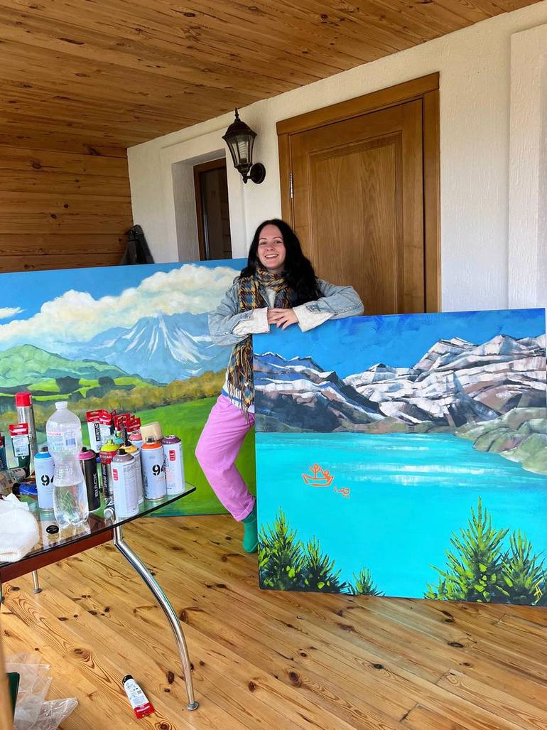 Original Conceptual Landscape Painting by Anastasiia Huseynova