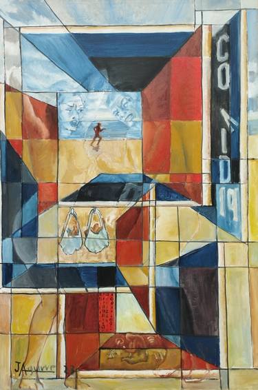 Original Cubism World Culture Paintings by Jose Aguirre