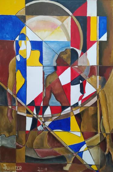 Original Cubism Abstract Paintings by Jose Aguirre