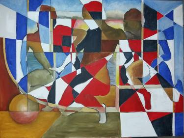 Original Cubism Abstract Paintings by Jose Aguirre