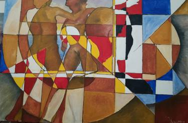 Original Cubism Abstract Paintings by Jose Aguirre