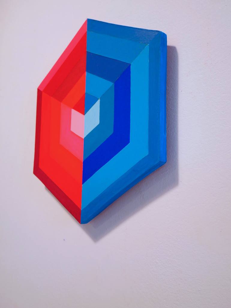 Original Abstract Geometric Painting by Jessica Moritz