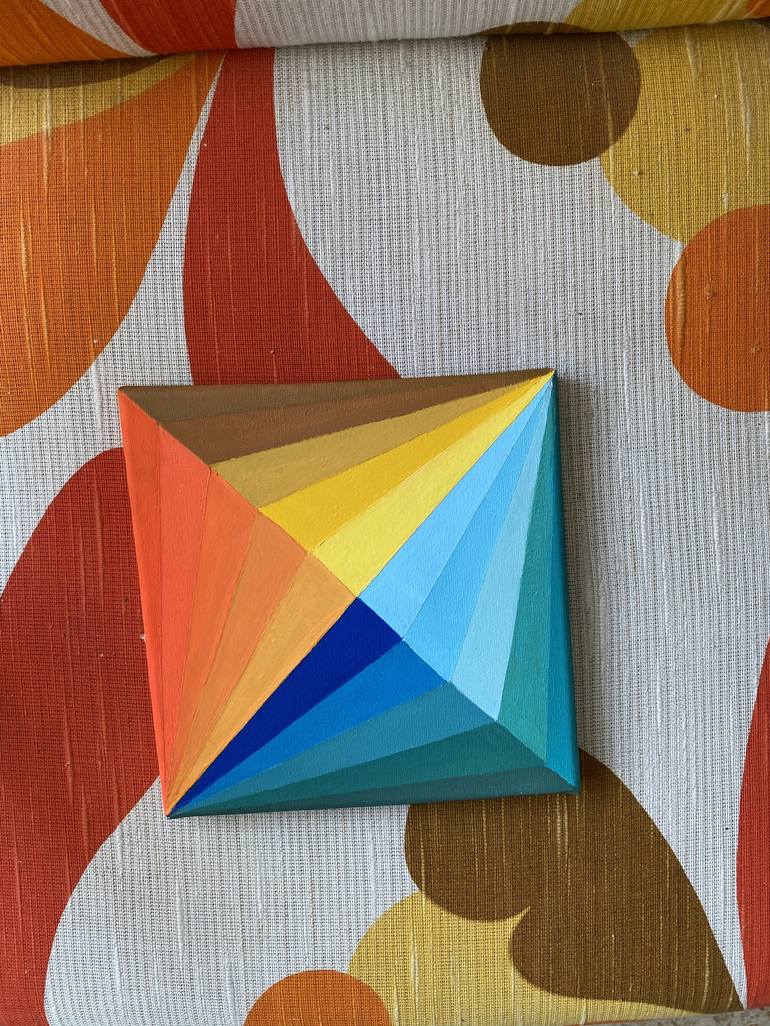 Original "hard edge" Geometric Painting by Jessica Moritz