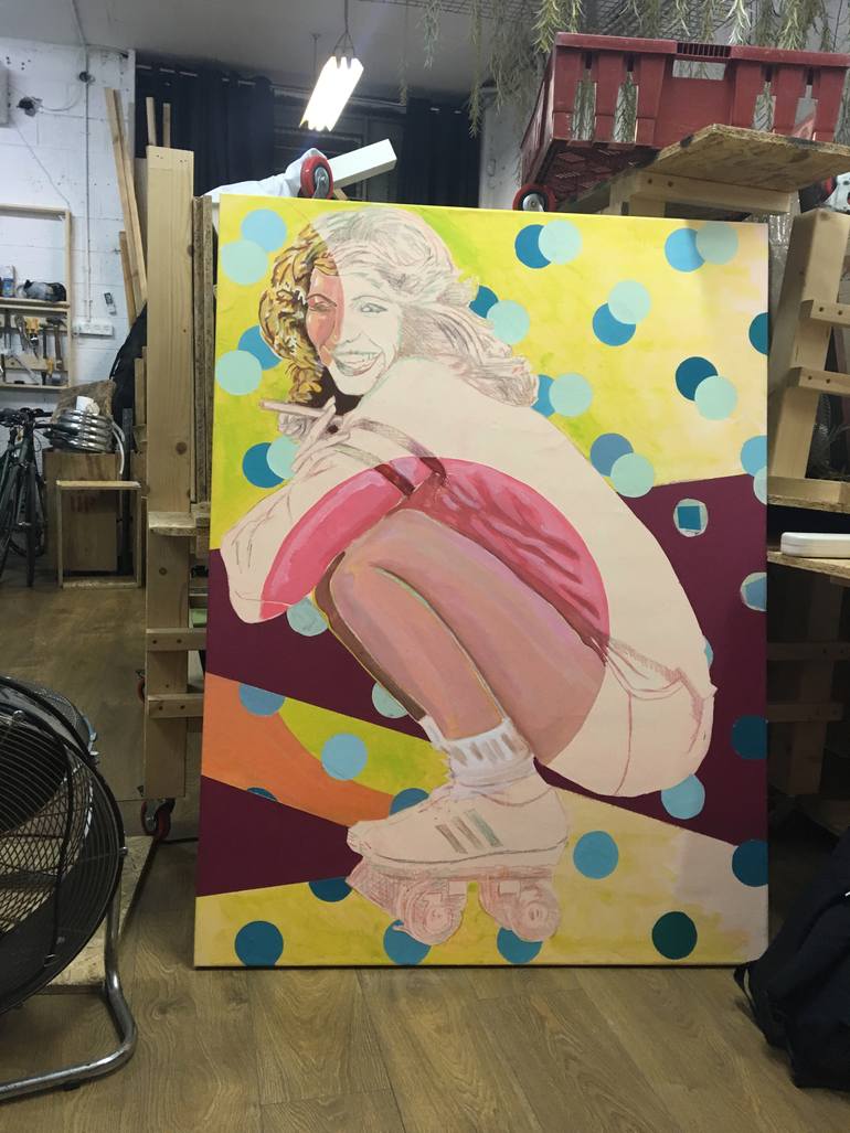 Original Expressionism People Painting by Jessica Moritz