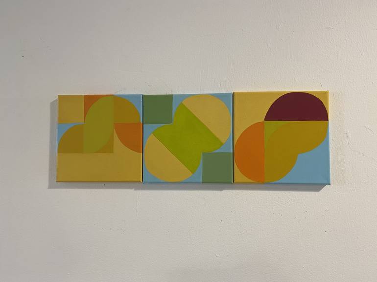 Original Abstract Geometric Painting by Jessica Moritz