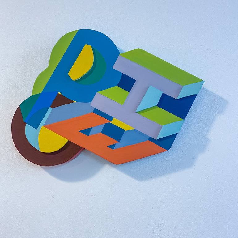 Original Abstract Language Sculpture by Jessica Moritz