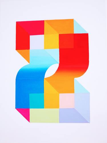 Original Abstract Geometric Paintings by Jessica Moritz