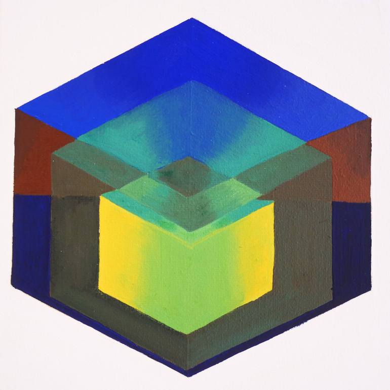 Original Geometric Painting by Jessica Moritz