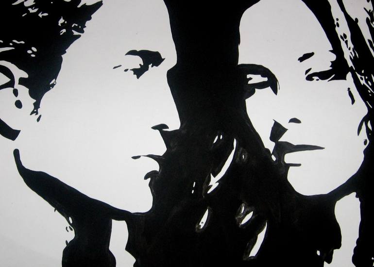 Pop Art with Robert Pattinson and Kristen Stewart Painting by Svetlana ...