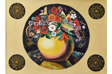 Original Abstract Floral Paintings by Farhad Rahimov