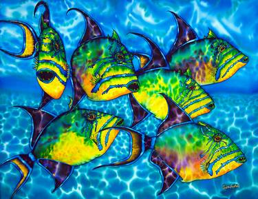 Original Surrealism Fish Paintings by Daniel Jean-Baptiste