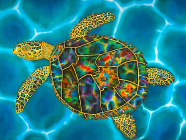 Rainbow Opal Sea Turtle thumb