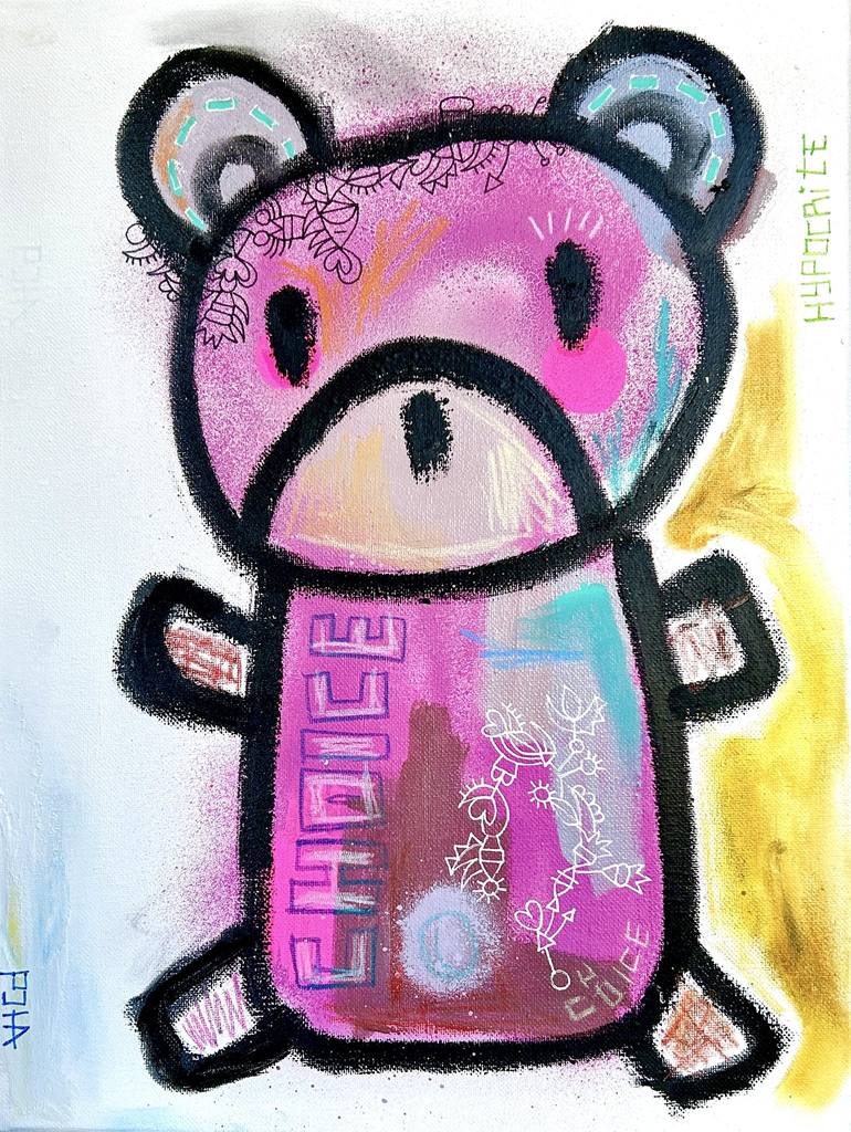 Teddy Bear Painting by Peter Charalambides | Saatchi Art