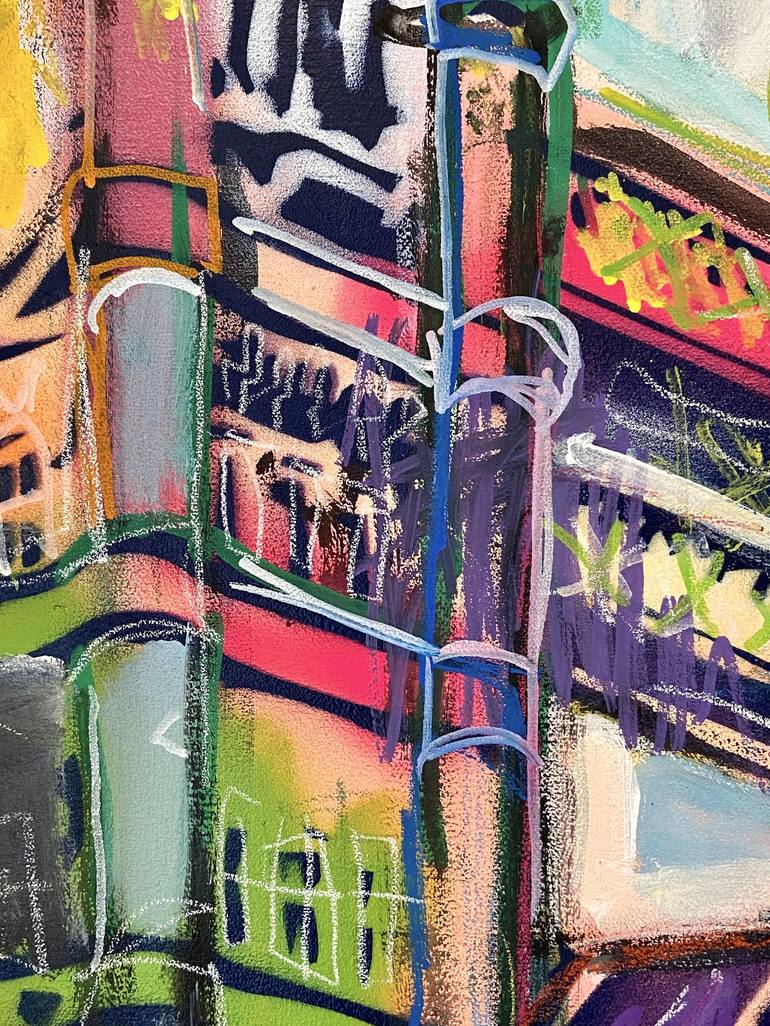 Original Expressionism Architecture Painting by Peter Charalambides