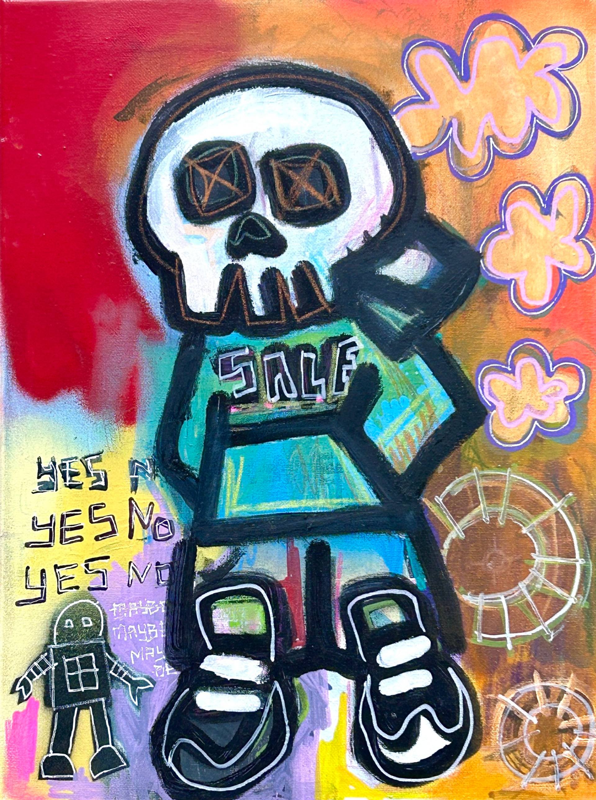 Skull guy Painting by Peter Charalambides | Saatchi Art United Kingdom