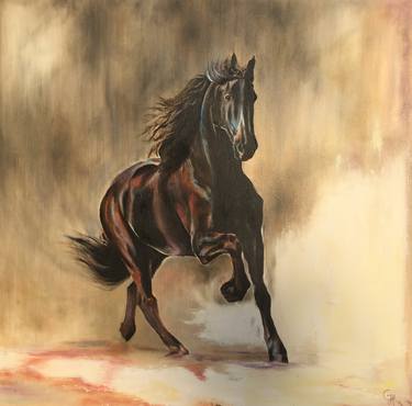 Original Figurative Animal Paintings by Günseli Hilal Nehir