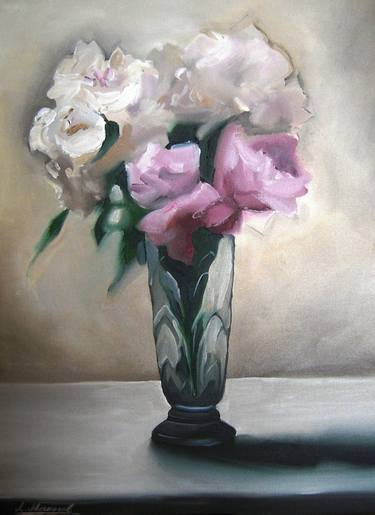 Original Impressionism Floral Paintings by ludmil manolov