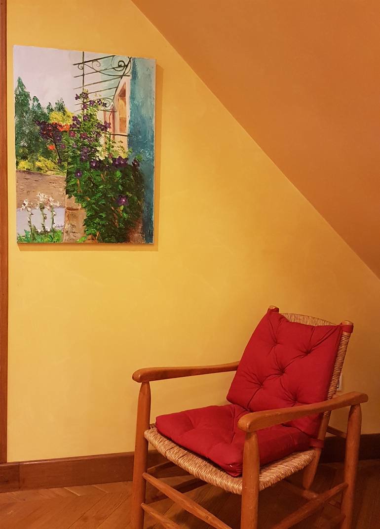 Original Impressionism Floral Painting by Nahid Bernard