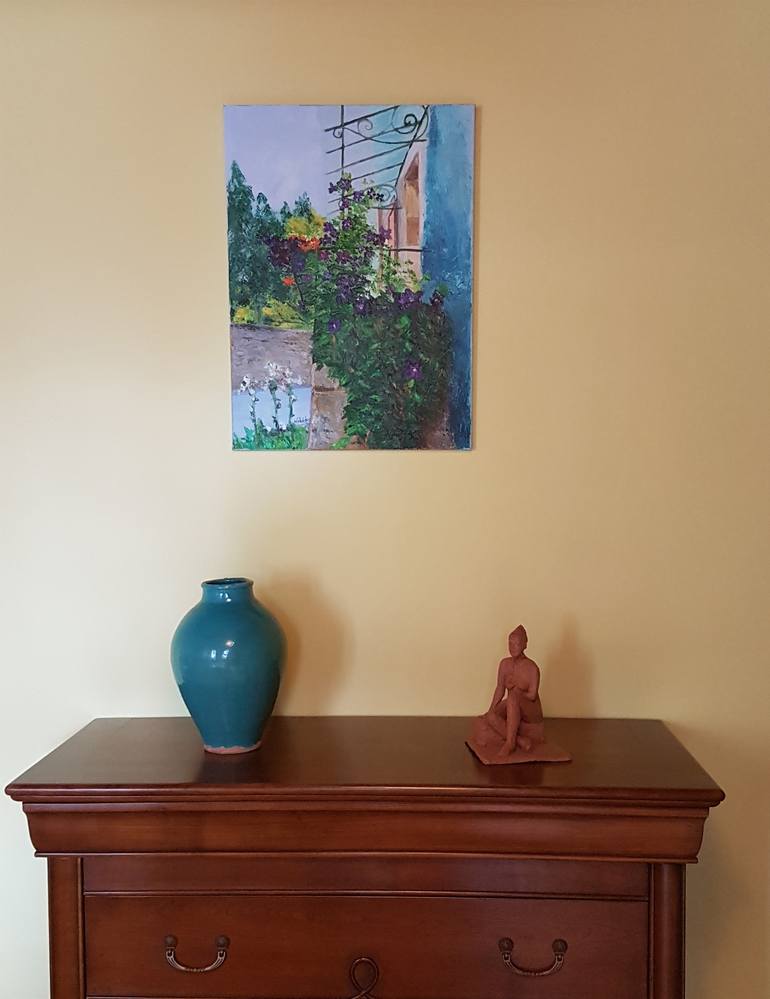 Original Impressionism Floral Painting by Nahid Bernard