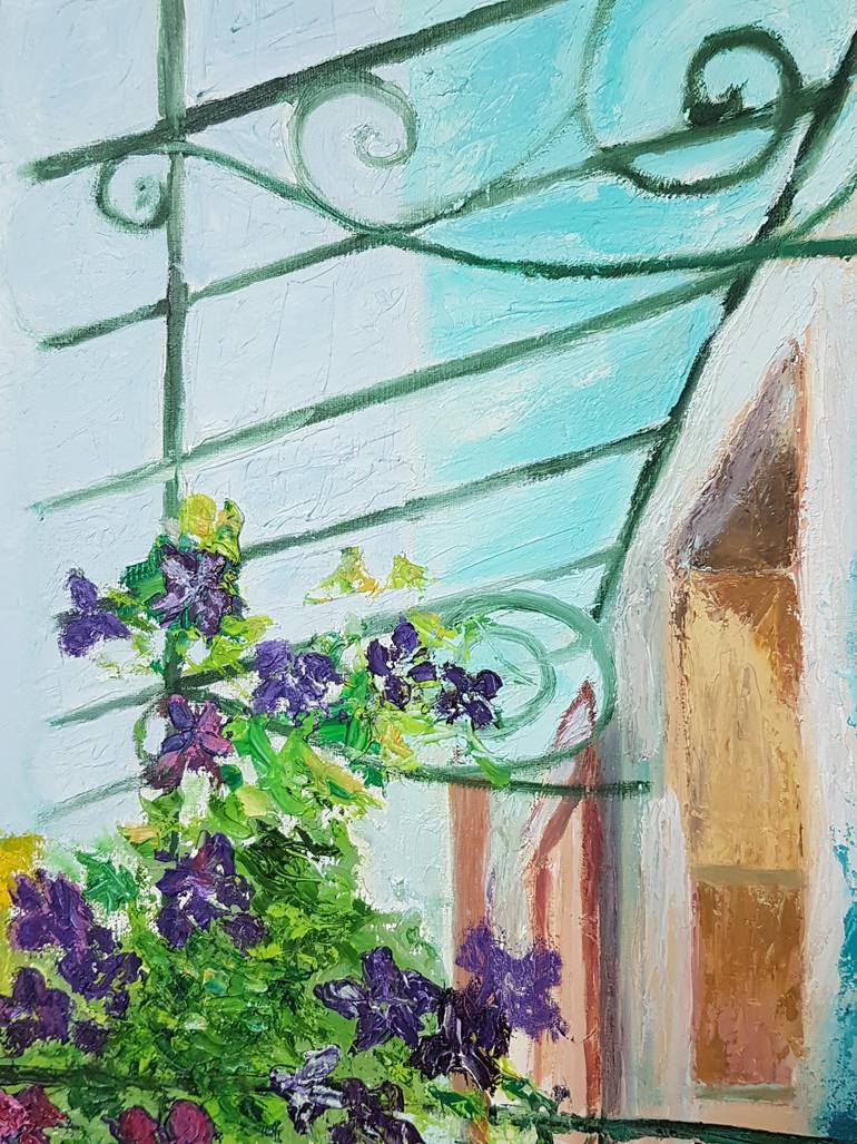 Original Impressionism Floral Painting by Nahid Bernard