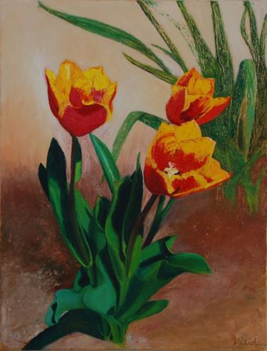 Original Impressionism Floral Paintings by Nahid BERNARD