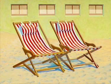 Original Modern Beach Paintings by Bruce Howard