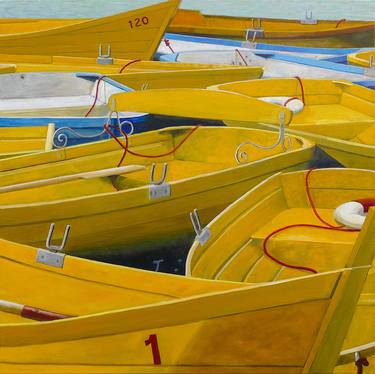 Original Expressionism Boat Paintings by Bruce Howard