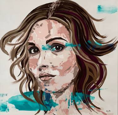 Original Abstract Portrait Paintings by Gabriela Roman Esnaurrizar
