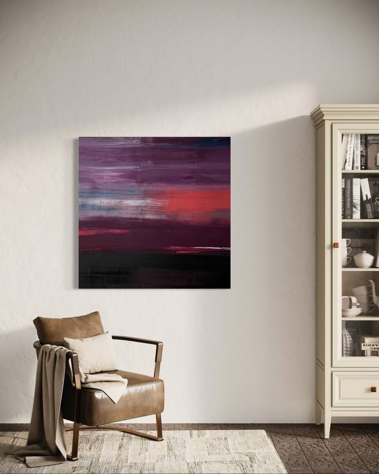 Original Abstract Expressionism Abstract Painting by Gabriela Roman Esnaurrizar