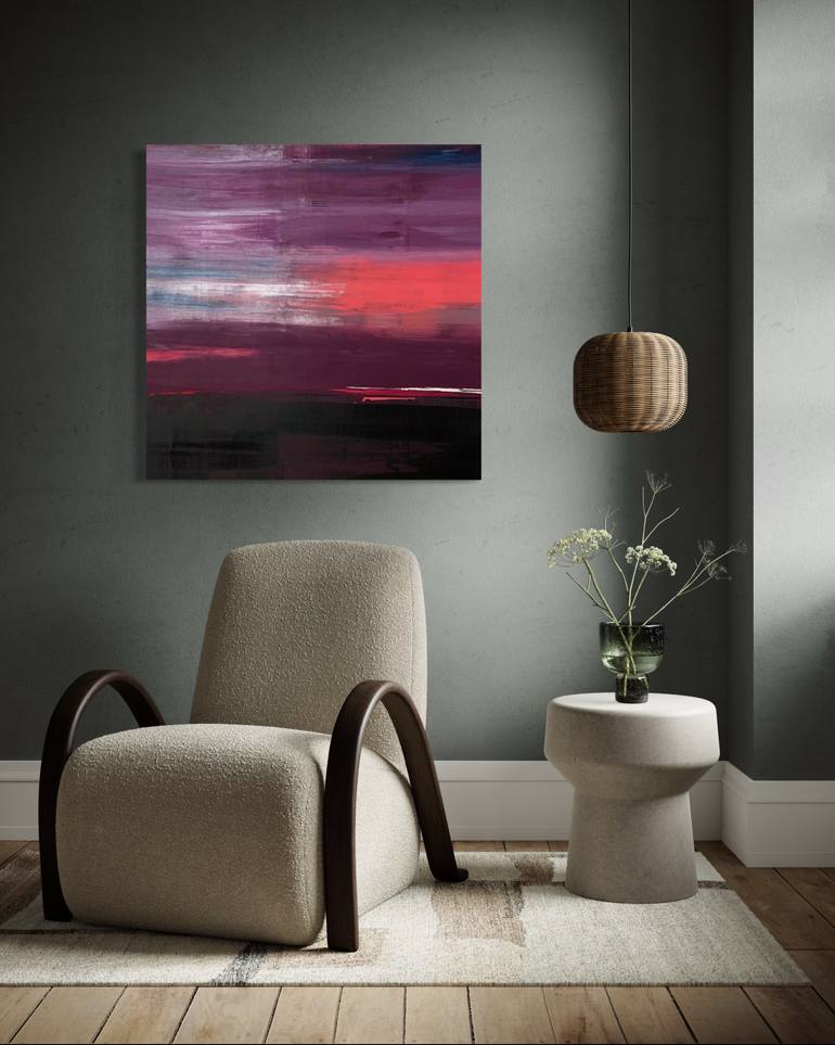 Original Abstract Expressionism Abstract Painting by Gabriela Roman Esnaurrizar
