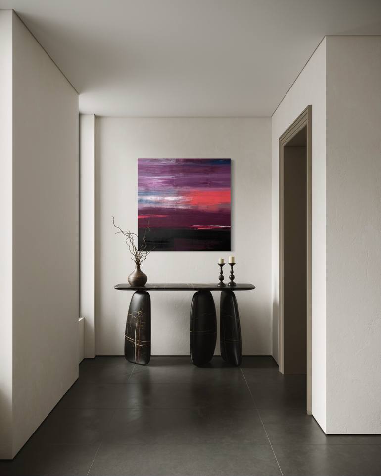 Original Abstract Expressionism Abstract Painting by Gabriela Roman Esnaurrizar