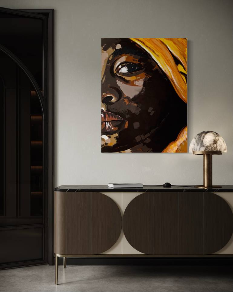 Original Abstract Women Painting by Gabriela Roman Esnaurrizar