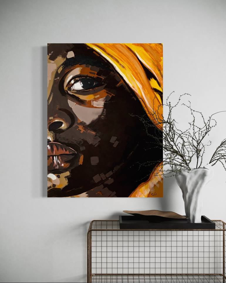 Original Abstract Women Painting by Gabriela Roman Esnaurrizar