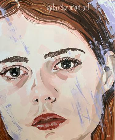 Print of Abstract Expressionism Portrait Paintings by Gabriela Roman Esnaurrizar