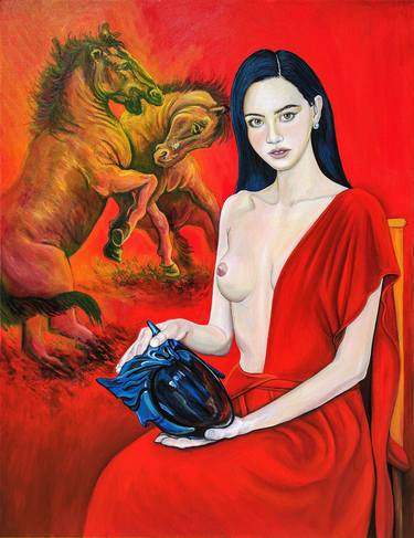 Original Photorealism Nude Paintings by Srdjan Simic