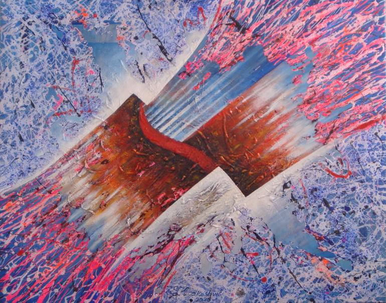 Original Abstract Expressionism Abstract Painting by Stanislav Kldiashvili
