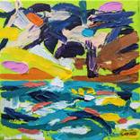 Abstract Seascape 7 Acrylic on Canvas by Nigel Waters