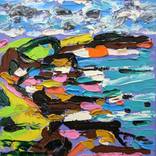 Widemouth Bay Original Acrylic Painting Seascape Nigel Waters by Nigel Waters