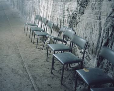 "Chairs next to the rail track thumb