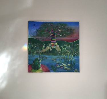 Saatchi Art Artist Karen Neill; Paintings, “Lucky 3 Legged Frog” #art