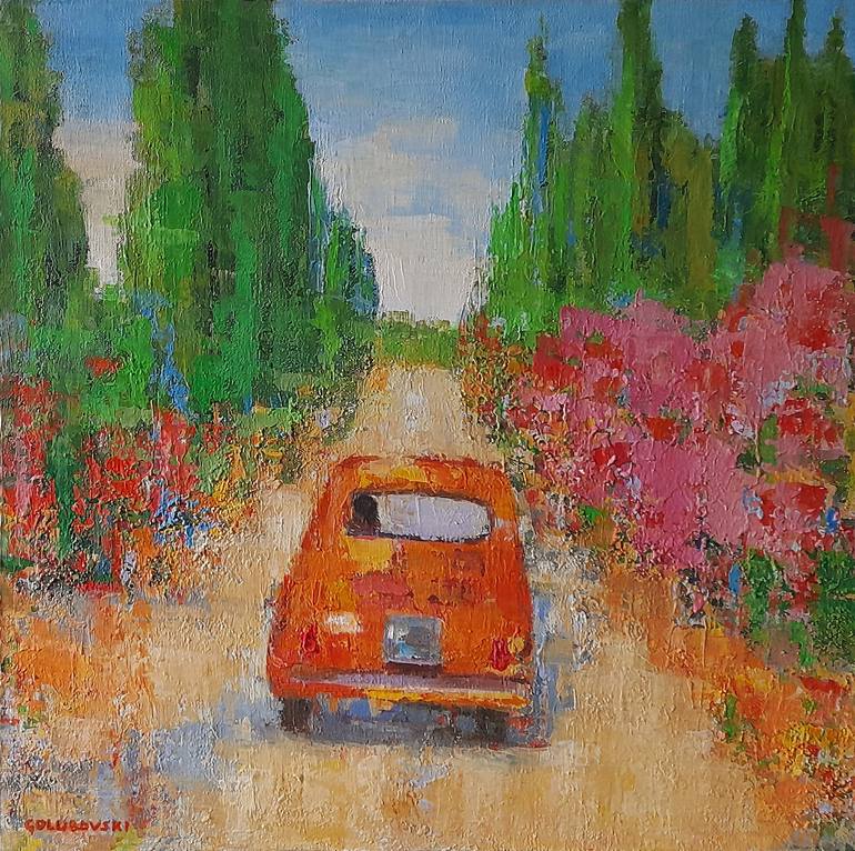 Print of Abstract Landscape Paintings by Nikola Golubovski